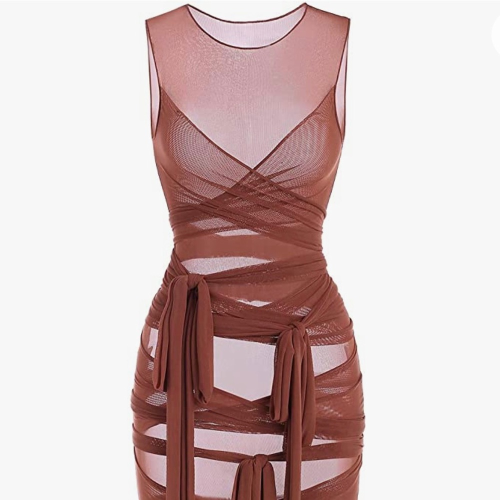 Sheer Wrap Dress
